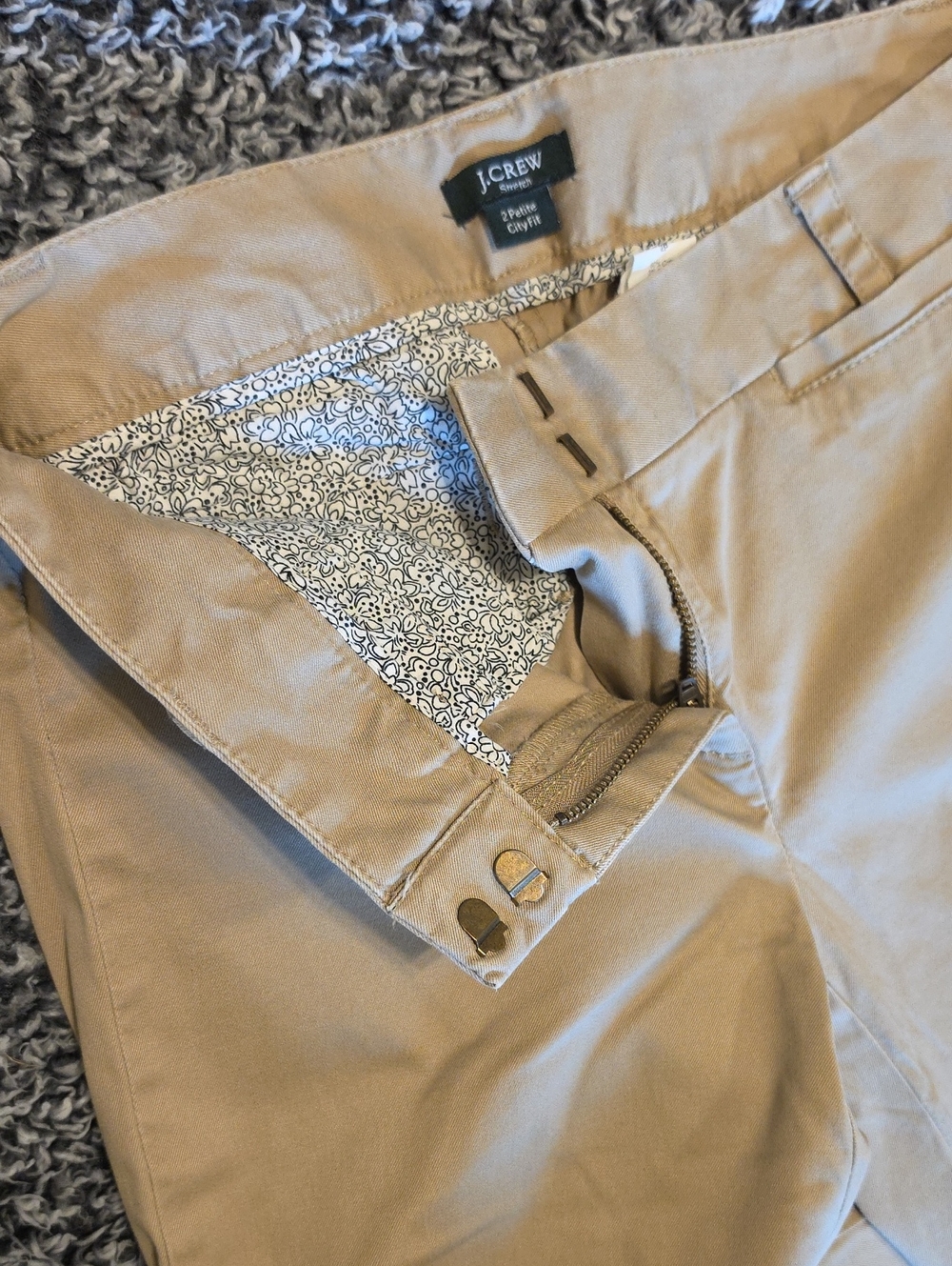 J. Crew Tan Khaki Cotton Blend Chinos